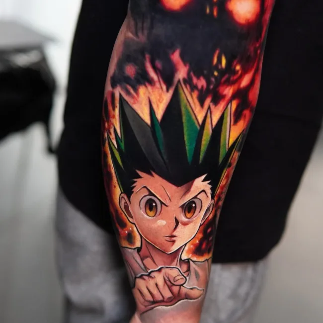 Anime Tattoo Junge am Unterarm – Andres, Prime Ink Bremen
