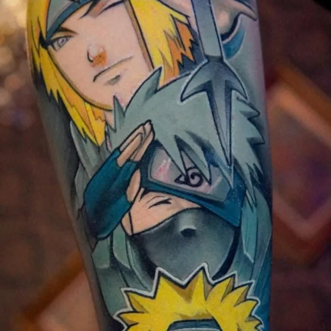 Anime Tattoo Ninjas am Unterarm – Andres, Prime Ink Bremen