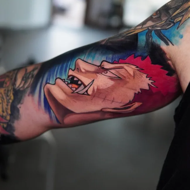 Anime Tattoo Pirat am Innenarm – Andres, Prime Ink Bremen